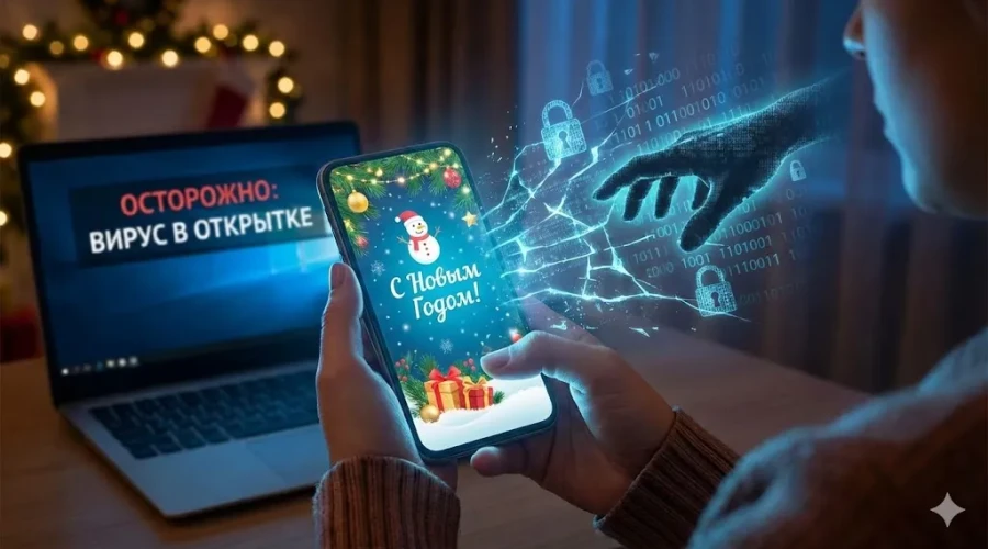 Осторожно: Новогодний фишинг. Россиянам рассылают открытки с вирусами