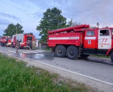 В Верхней Баранче ночью горел частный дом на главной улице