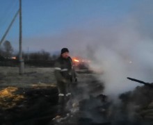 В деревне Кедровка произошел крупный пожар 