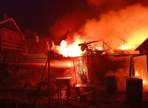 В дачном кооперативе Кушвы было огнено
