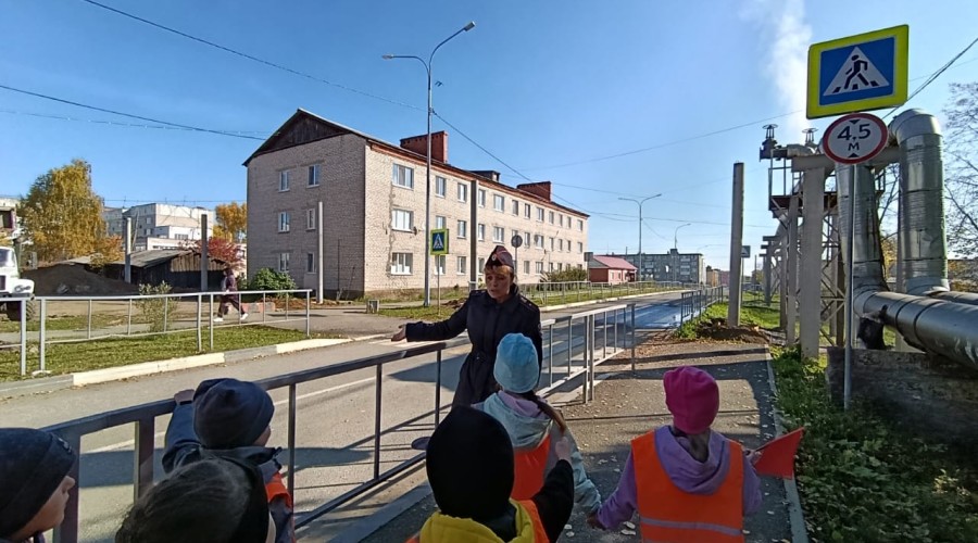 Сотрудники Госавтоинспекции провели пешеходную экскурсию «Мой безопасный путь» для дошкольников