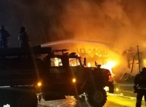На трассе у Малой Лаи горело придорожное кафе